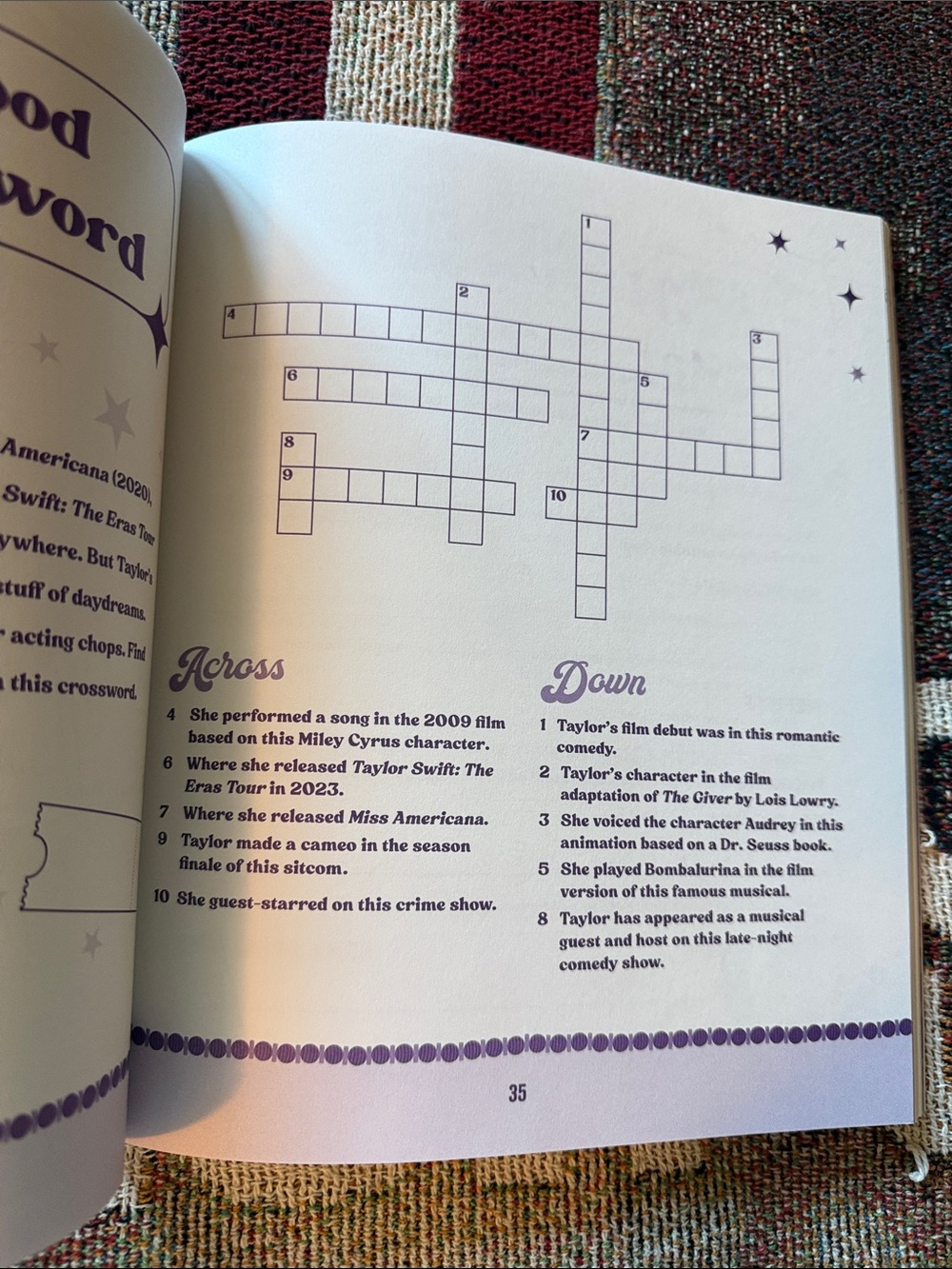 Taylor Swift Activity Book Coloring Crossword Puzzle Games Trivia Swiftie Gift - Picture 5 of 7